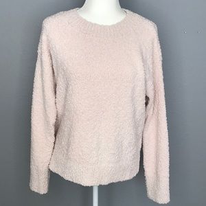 Sanctuary Teddy Textured Knit Sweater Pink, Small